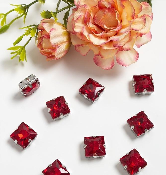 Стразы Swarovski квадратики цветные, 10 шт (в ассорт.)