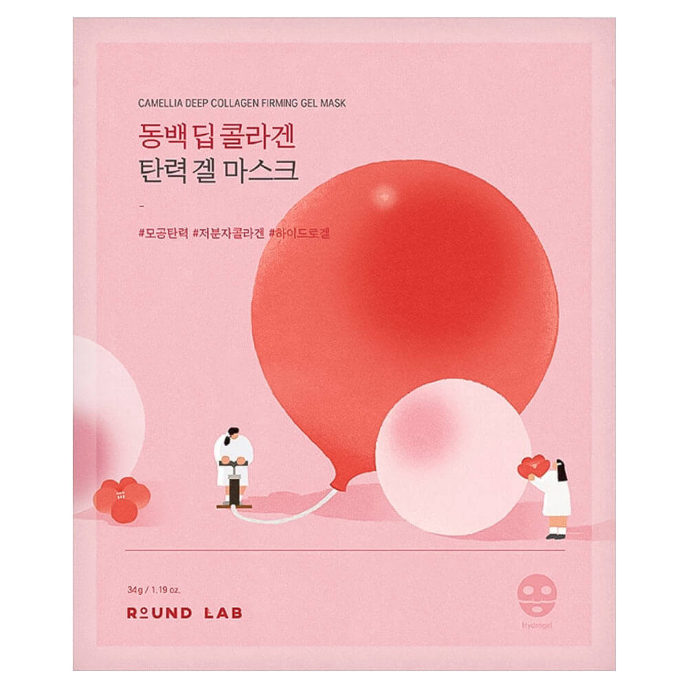 [ROUND LAB] Маска гидрогелевая УКРЕПЛЯЮЩАЯ с камелией Camellia Deep Collagen Firming Gel Mask, 34 гр