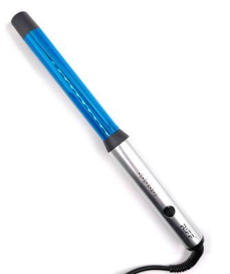 RIFF Щипцы для волос титановыое покрыте, диаметр 25 мм, цвет синий металлик, в комплекте сумка-