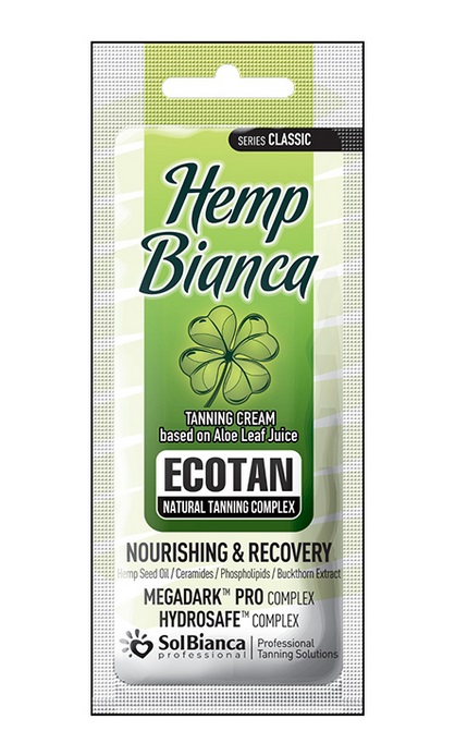 Крем Hemp Bianca с маслом семян конопли и экстрактом алоэ и бронзаторами 15мл