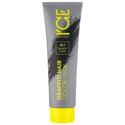 ICE Тонирующая маска для волос Черная, Black Lava, 140 мл