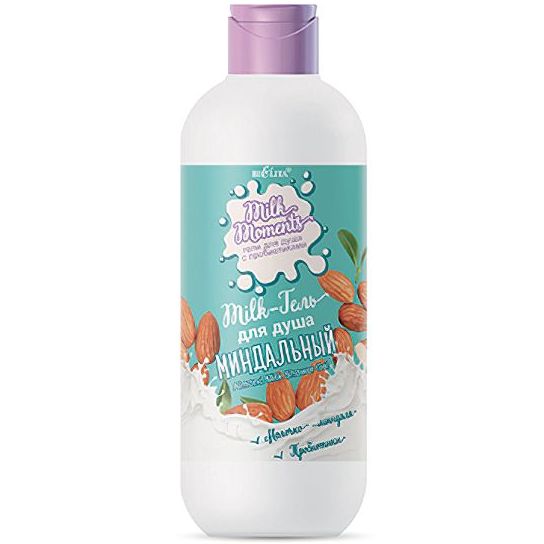 Milk moments MILK-Гель для душа с пробиотиком МИНДАЛЬНЫЙ, 400мл