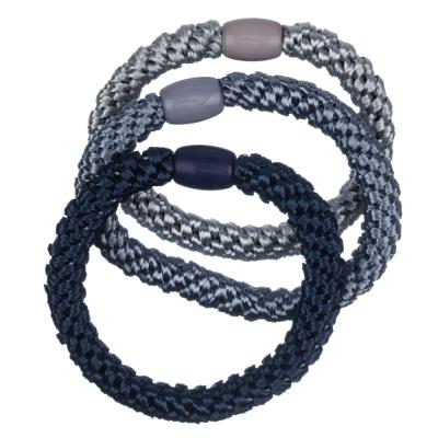 Резинки для волос DEWAL, серый/серебряный/темно-синий 3шт/уп