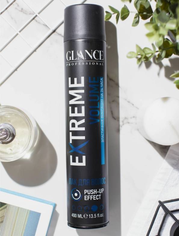 Glance Professional Лак для волос ЭКСТРЕМАЛЬНЫЙ ОБЪЁМ Extreme Volume, 400 мл