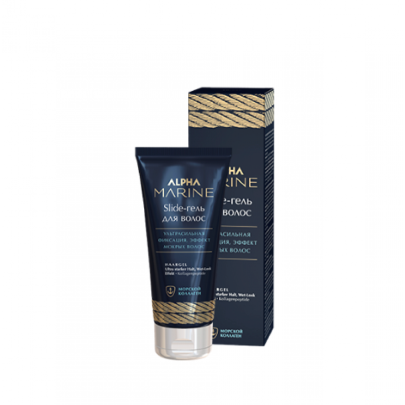 ALPHA MARINE Slide-гель для волос ультра сильная фиксация, 100 мл
