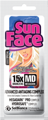 Крем Sun Face(4) для лица с экстрактами черного и зеленого чая и бронзаторами 15мл