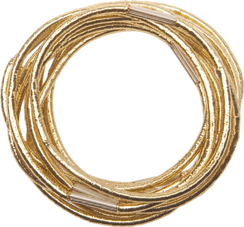 Резинки для волос золотистые, midi (10 шт) DEWAL 