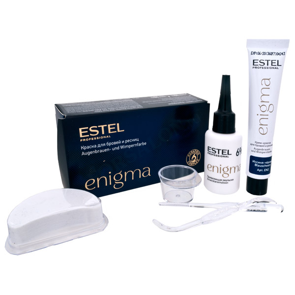 ESTEL ENIGMA Краска д/бровей и ресниц (тон иссиня-черный) 20/20мл