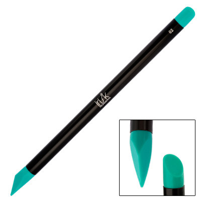 Кисть силиконовая со стразами IRISK Nail Sculptor, скошенный овал 