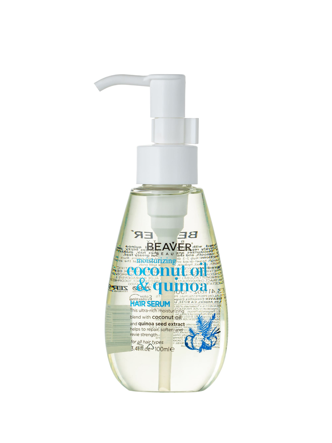 BEAVER, Сыворотка для волос с маслом Кокоса и Киноа, питание и увлажнение 100 мл.