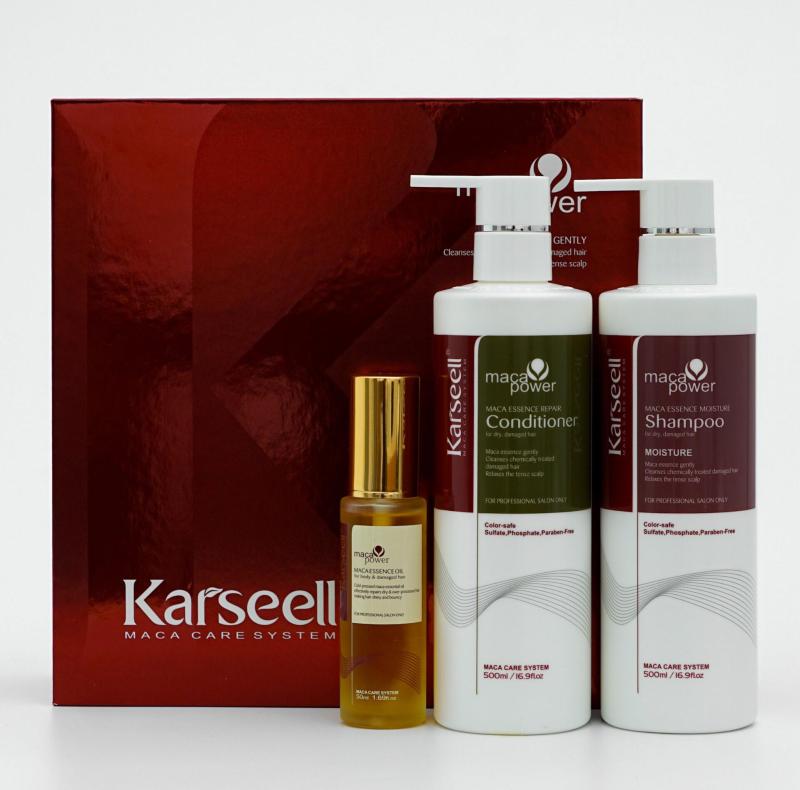 Набор ESSENCE (Шампунь увлажняющий 500ml+ Кондиционер восставливающий 500ml+Масло для волос 50ml)