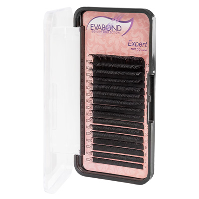 Ресницы на ленте Expert Eva Bond Beauty Collection, 16 линий, Ø0,18 СС-изгиб, MIX NEW