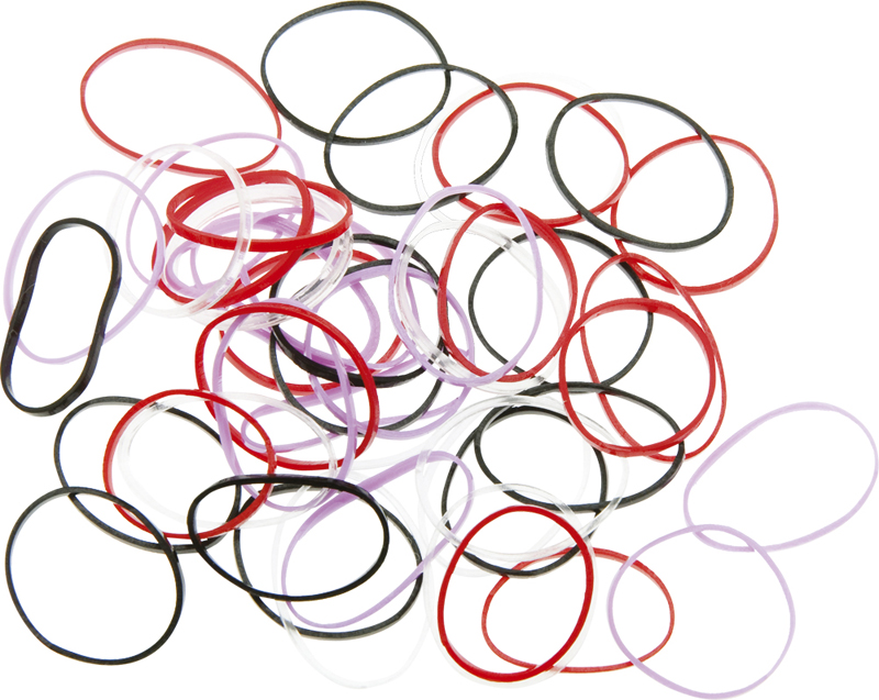 Резинки для волос силикон цветные, mini (50 шт) DEWAL BEAUTY 