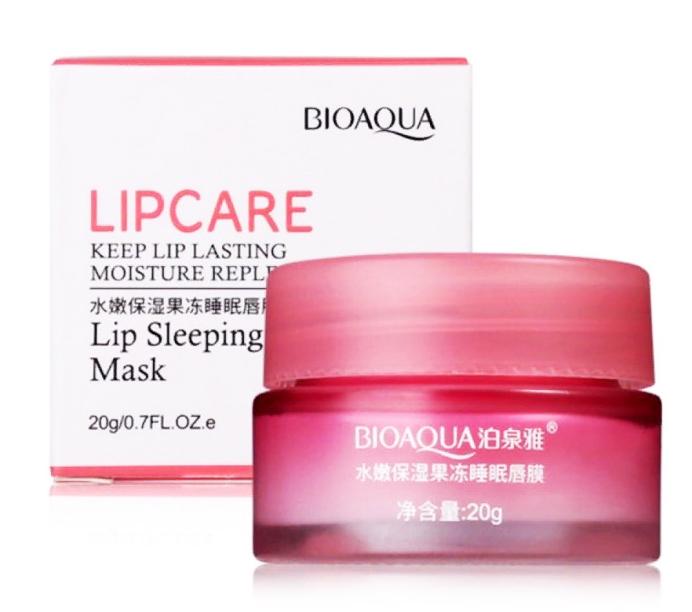 Bioaqua Ночная маска для губ с кисточкой для нанесения увлажняющая, 20гр