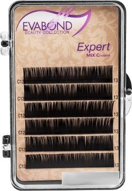 Ресницы на ленте Expert, 6 линий, Ø0,12 С-изгиб, 15 мм 