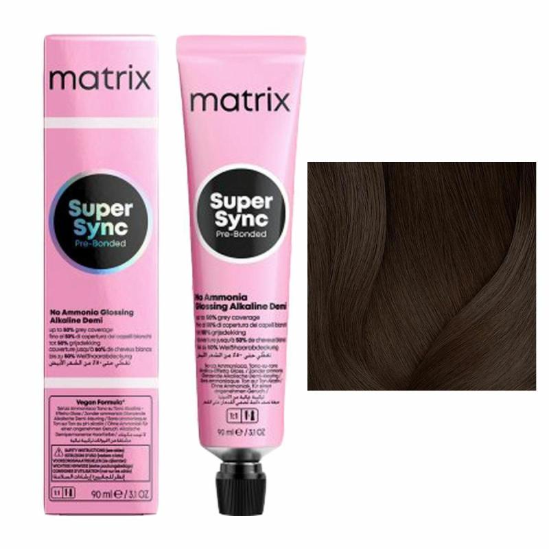 Matrix Color Synk Тонирующий краситель 3NN темный шатен глубокий натуральный, до 75% седины  90мл