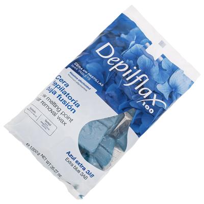 Воск горячий 1 кг."Depilflax"Испания (синий)