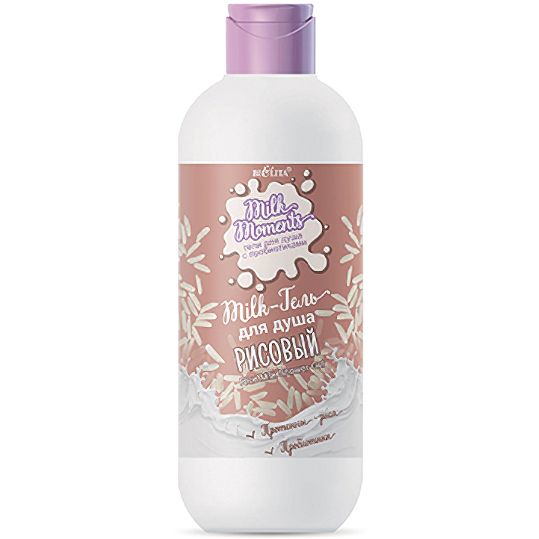 Milk moments MILK-Гель для душа с пробиотиком РИСОВЫЙ, 400мл