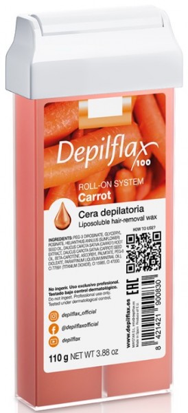 Восковой картридж д/всех типов кожи Depilflax 110гр морковный