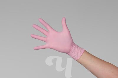 Перчатки нитриловые розовые разм. XS 100шт(50пар)