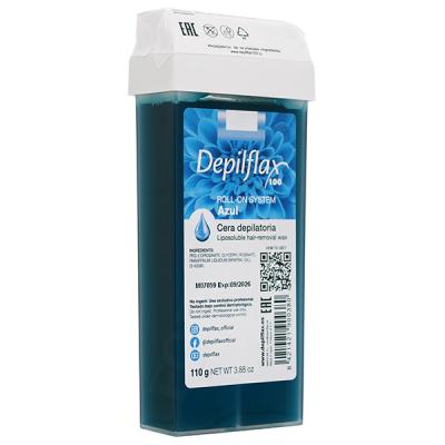 Восковой картридж д/всех типов кожи Depilflax 110гр азуленовый