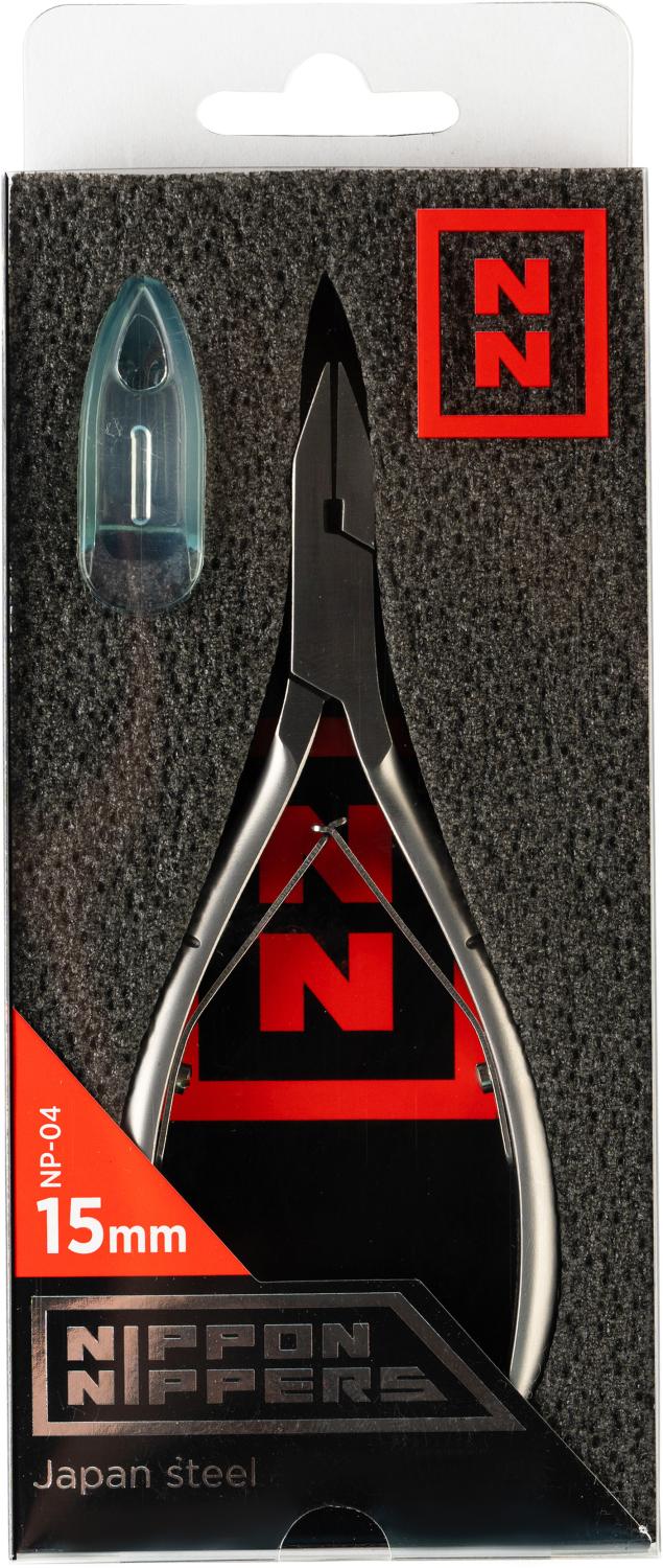 Nippon Nippers. Кусачки для педикюра. Лезвие 15 мм. Двойная пружина. Матовые