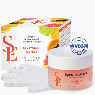 "Start Epil" Набор для холодной парафинотерапии «Фруктовый щербет» (крем-парафин + перчатки), 1шт