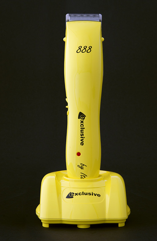 Exclusive 888, 7 Вт, проф. машинка для стрижки, аккум/сеть, цвет жёлтый, 4 насадки