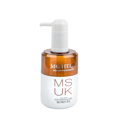MOCHEQI Шампунь для сухих, повр. волос с гидролизованным кератином и маслом ШИ, 318мл