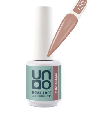 UNO, HEMA FREE, Гель-лак 2411 Кофе с молоком - Coffee Milk, 10 г 