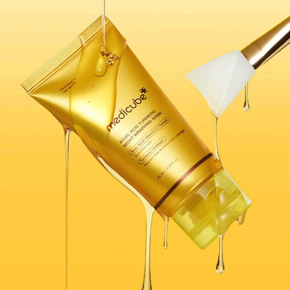 MEDICUBE Маска-плёнка НОЧНАЯ с витамином С Kojic Acid Turmeric Night Wrapping Mask, 75 мл