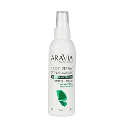 ARAVIA Professional Дезодорант для ног с эвкалиптом и лимоном FOOT SPRAY Antiperspirant, 150 мл
