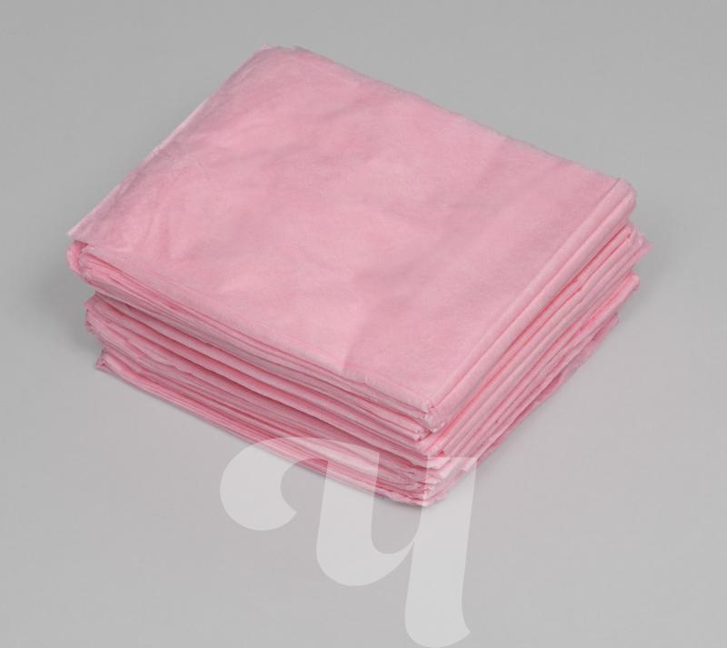 Простыни SMS 200x80 см 12 г/м2 Розовый 20 шт/упк (Штучно)