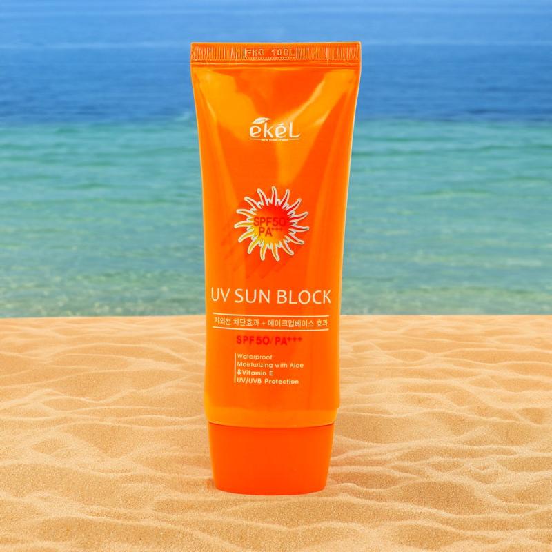 Ekel Крем для лица солнцезащитный осветляющий -Whitening UV sun block SPF 50, 70мл