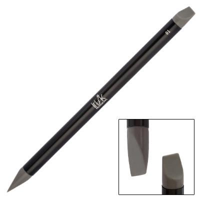 Кисть силиконовая двусторонняя, черная "IRISK" Nail Sculptor, Вогнутая лопатка