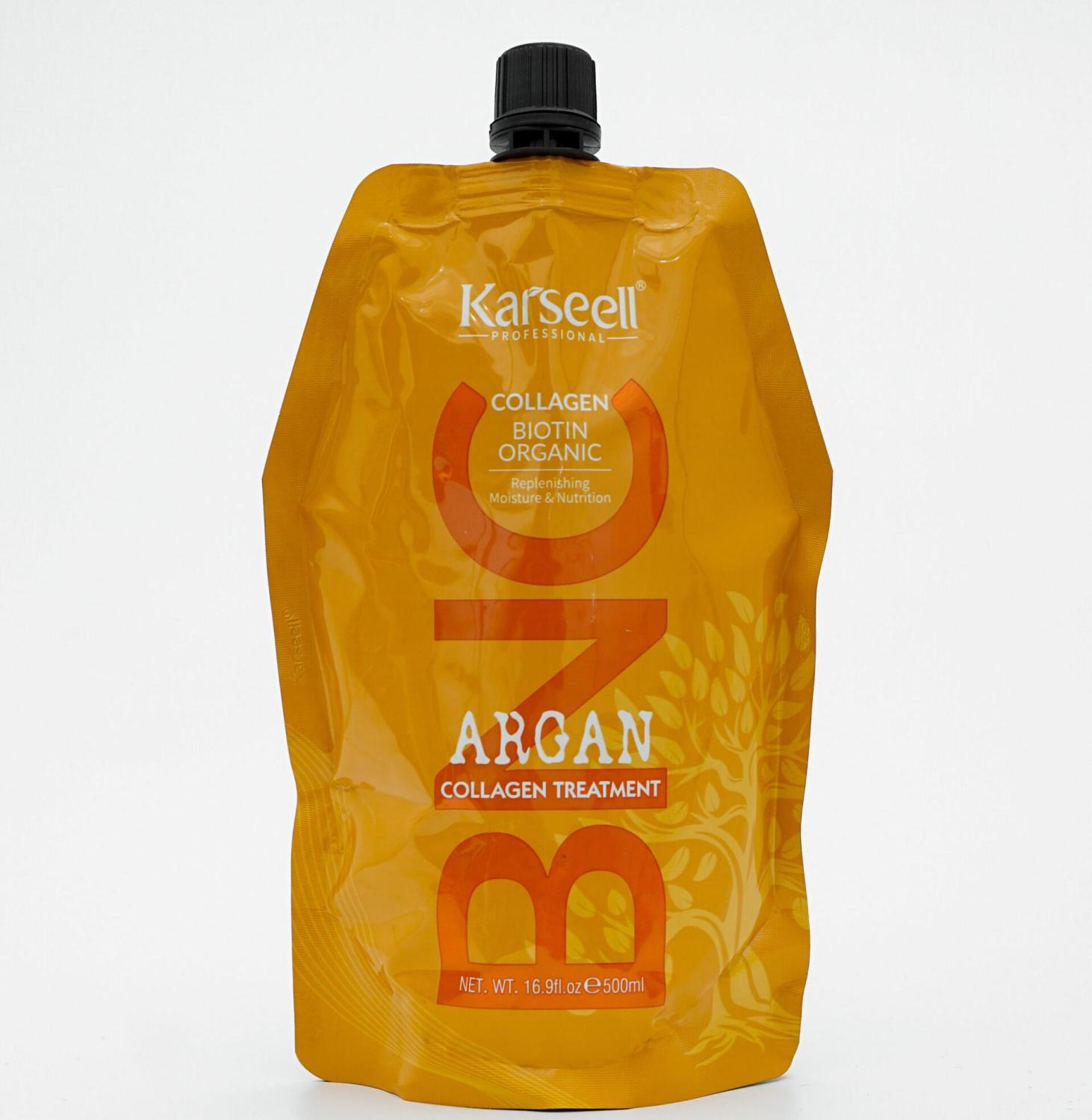 Karseell ARGAN COLLAGEN TREATMENT Маска-тритмент питание и блеск BNC мягкая упаковка 500ml