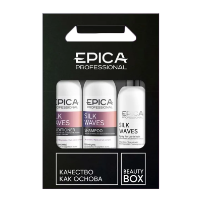 EPICA НАБОР SILK WAVES(шампунь 300мл / кондиционер 300мл / спрей 300мл) EPICA НАБОР SILK WAVES(шампунь 300мл / кондиционер 300мл / спрей 300мл)