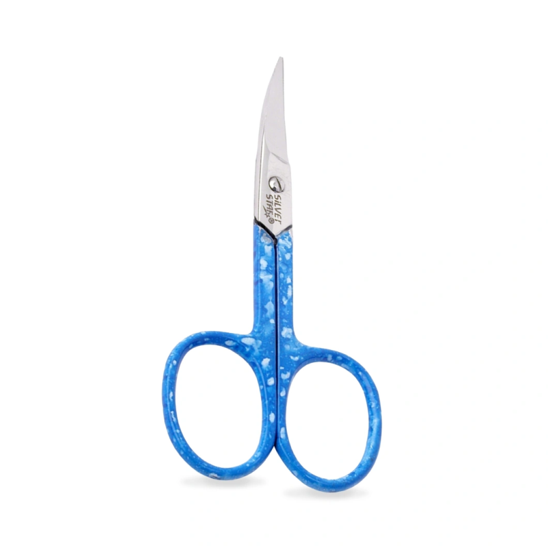 ножницы для ногтей, изогнутые лезвия, голубое покрытиеSilver star