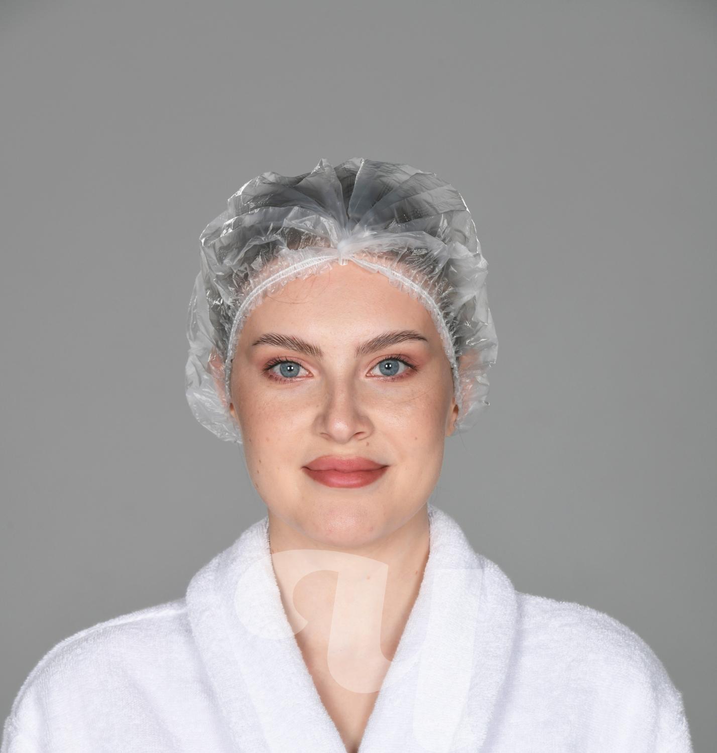 Шапочка для душа полиэтилен 1шт