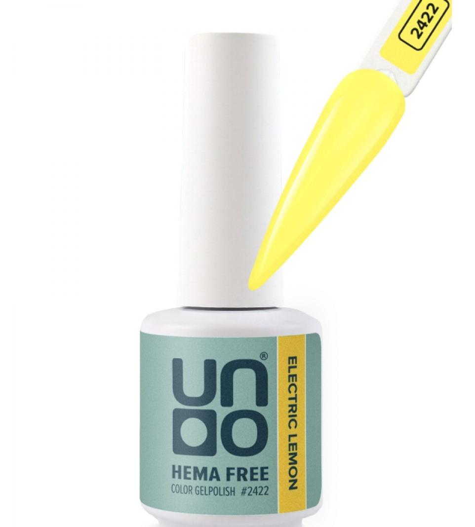 UNO, HEMA FREE, Гель-лак 2422 Электрический лимон - Electric Lemon, 10 г 