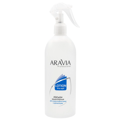 "ARAVIA Professional" Мицеллярный лосьон для подготовки кожи к депиляции, 500 мл./6																	