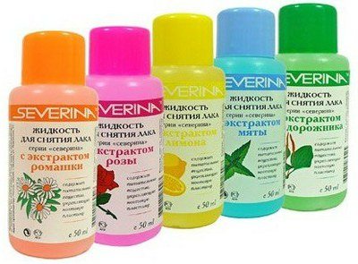 SEVERINA жид-ть д/снят.лака 50мл в ассорт.