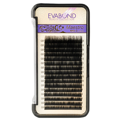 Ресницы на ленте EVABOND Maestro, 16 линий, Ø0,07 С-изгиб, MIX NEW