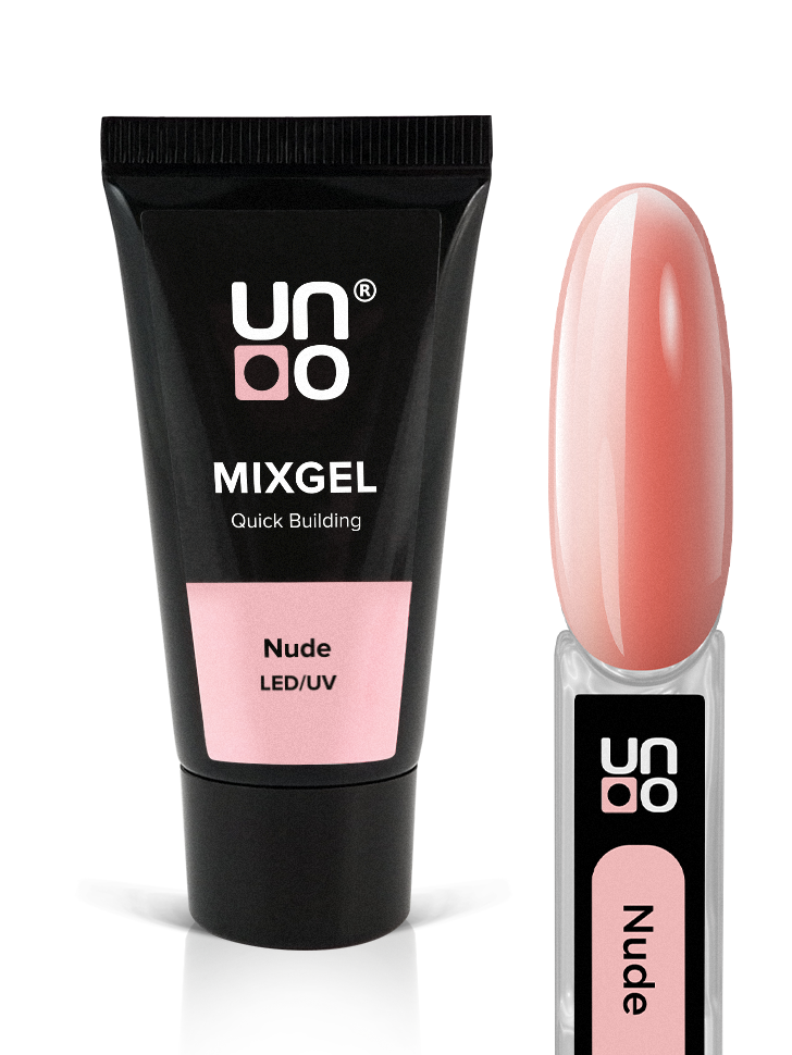 UNO, Полиакриловый гель MIXGEL Nude, камуфлирующий, туба 30 г 