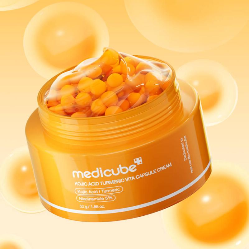 MEDICUBE Крем для лица КАПСУЛЬНЫЙ для сияния кожи Kojic Acid Turmeric Vita Capsule Cream, 53 гр