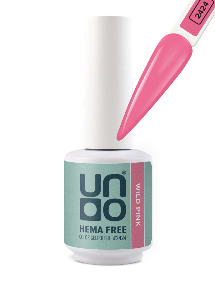 UNO, HEMA FREE, Гель-лак 2424 Дикий розовый - Wild Pink, 10 г 