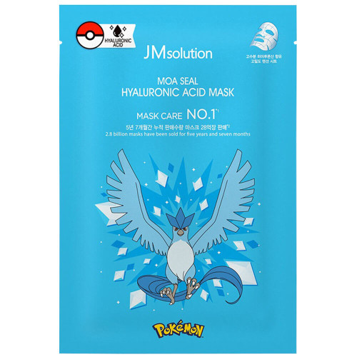 Jm Solution Маска тканевая увлажняющая с 9 видами гиалуроновой кислоты Pokemon ARTICUNO, 3 штуки