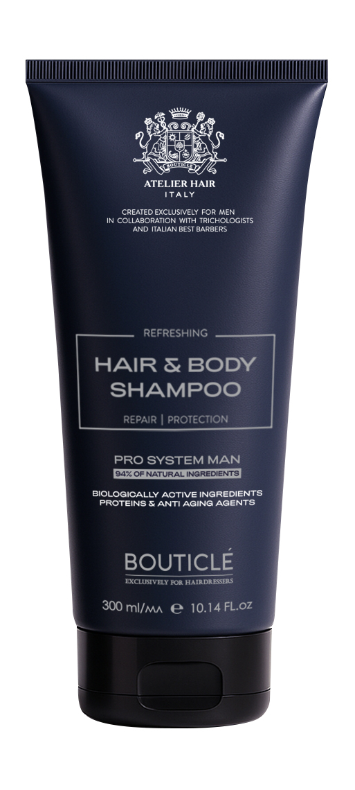 ШАМПУНЬ ДЛЯ ВОЛОС И ТЕЛА - HAIR AND BODY SHAMPOO 300 мл BOUTICLE