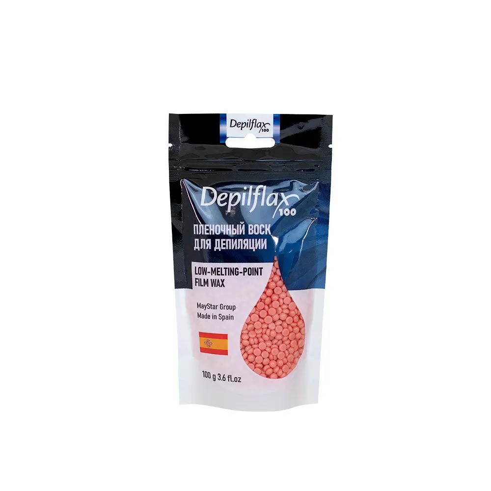 Depilflax Воск Пленочный EXTRA Elastic, в гранулах, Розовый 100 гр