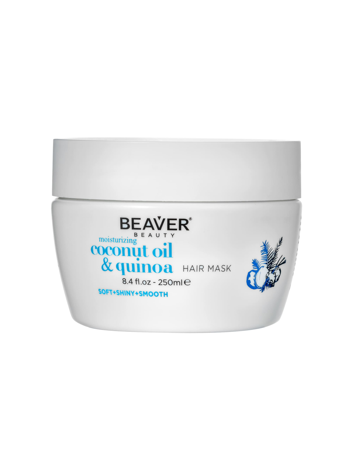 BEAVER, Маска питающая и увлажняющая с маслом Кокоса и Киноа 250мл.